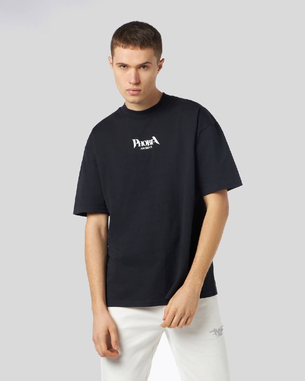 Phobia Archive T-SHIRT NERA CON GRAFICA BAT EYE VIOLA Pezzi Unici
