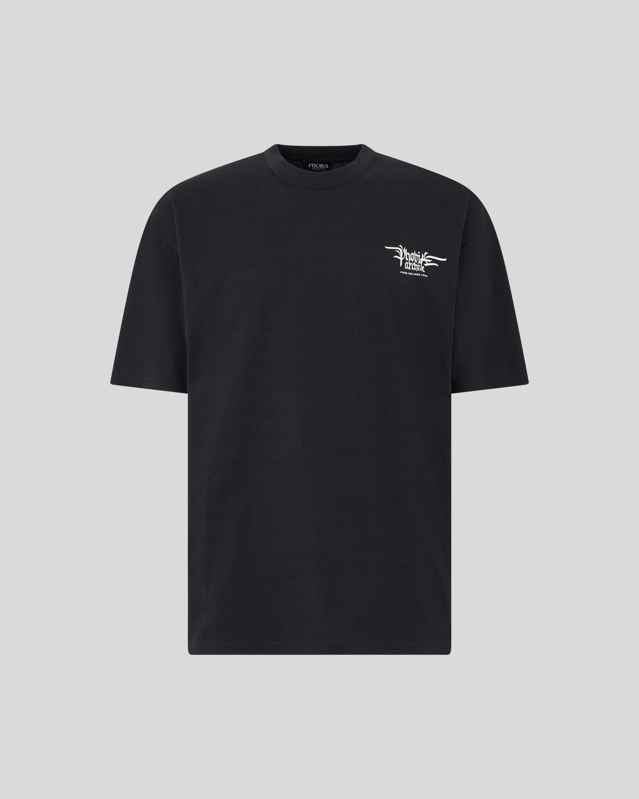 Phobia Archive T-SHIRT NERA CON GRAFICA FIERY COBRA ARANCIONE Vendita Calda