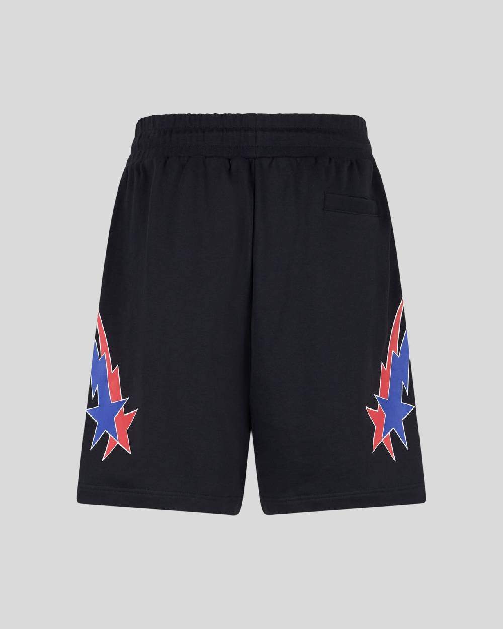 Phobia Archive PANTALONCINO NERO CON GRAFICA STARRY LIGHTNING ROSSA E BLU Fino Al -60%