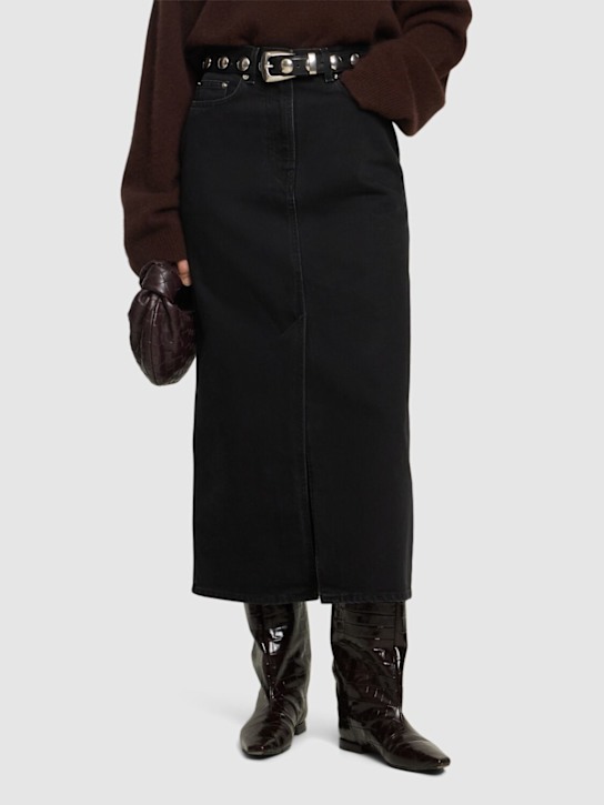 Luisaviaroma Stivali alti Ellie in pelle goffrata 10mm 2025