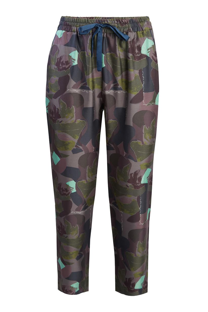 Sans Tabù Pantaloni lunghi in pura seta “Pillow Talk” – Dusk Nuova