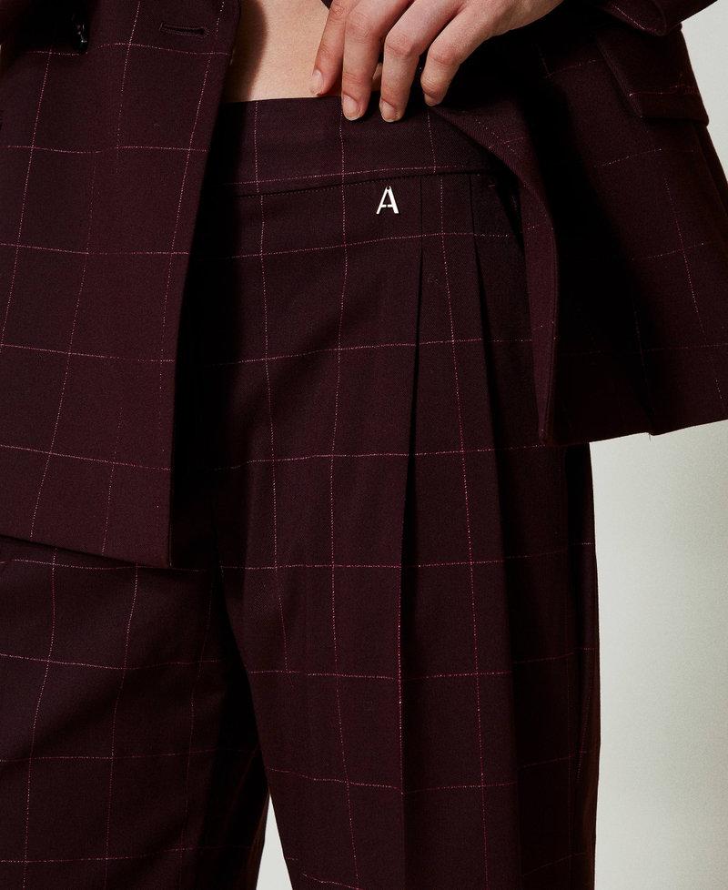Scee by twin set Pantaloni a palazzo check con lurex Prezzo Ridotto