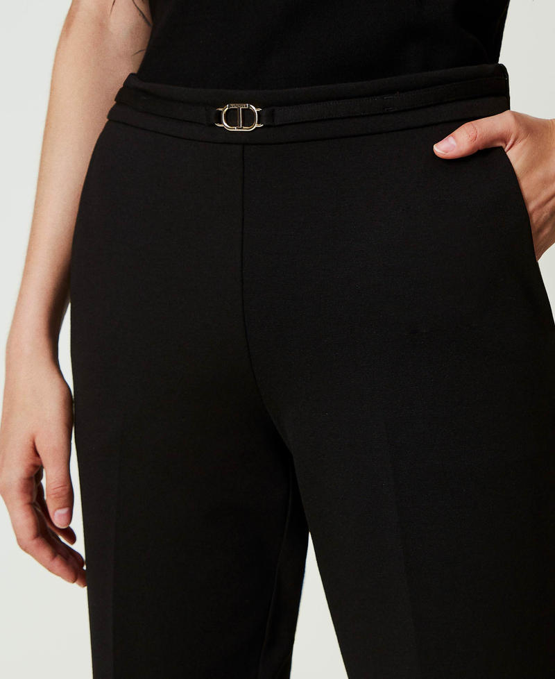 Scee by twin set Pantaloni con cinturino Oval T e piega Novità