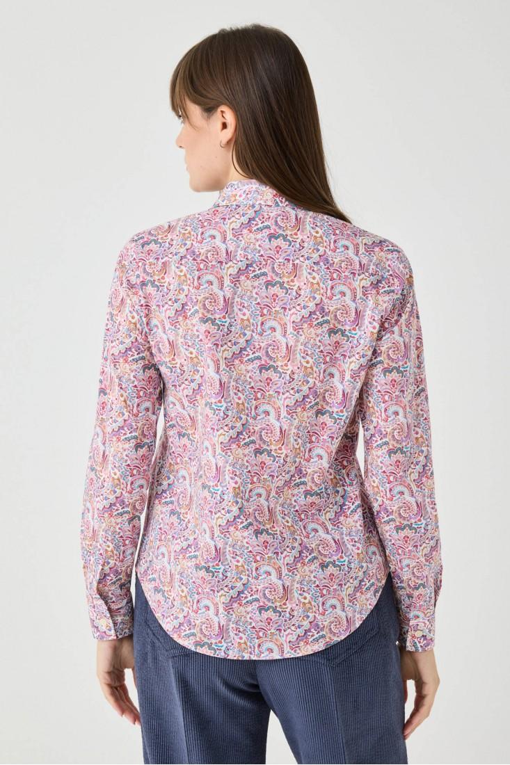 Zanetti 1965 Camicia con stampa paisley Italy