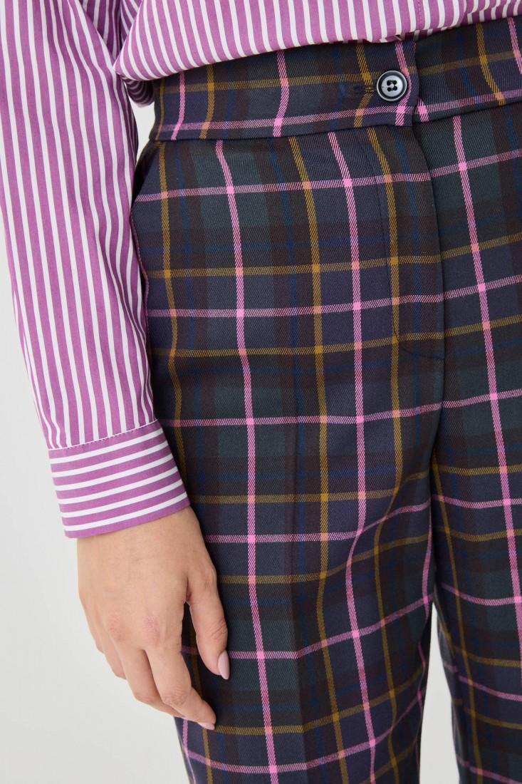 Zanetti 1965 Pantalone a quadri gamba dritta Negozi Online
